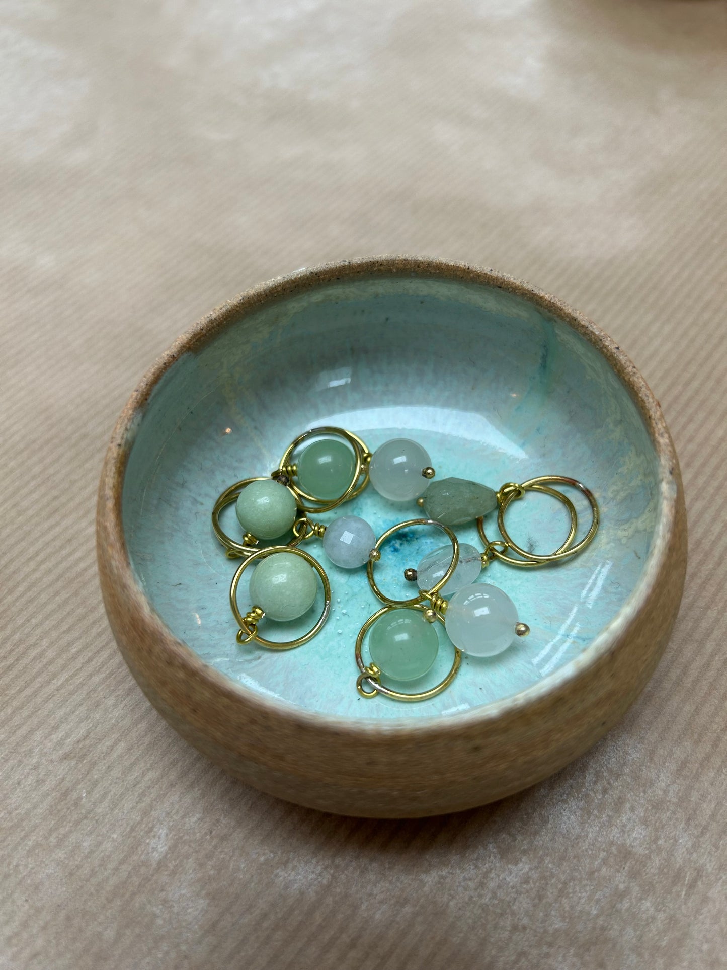 Maskemarkørsæt i keramik skål