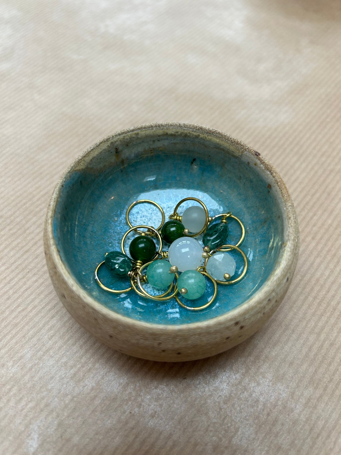 Maskemarkørsæt i keramik skål